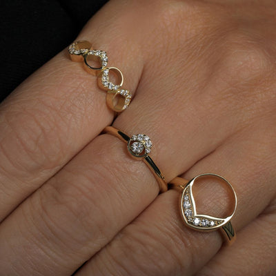 SINGLE DIAMOND MOTIF RING | PETITE HAALA