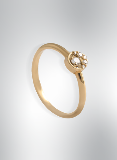 Single Diamond Motif Ring
