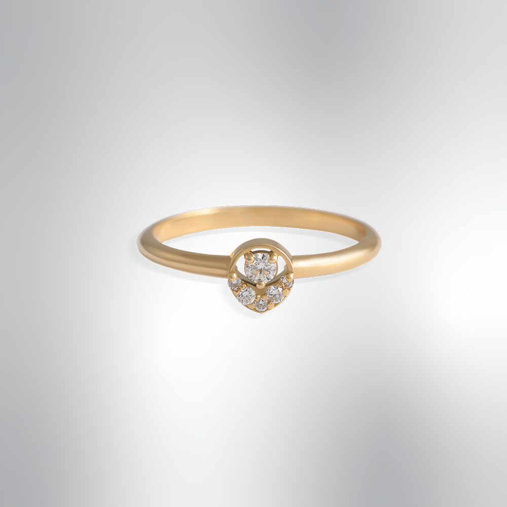SINGLE DIAMOND MOTIF RING | PETITE HAALA